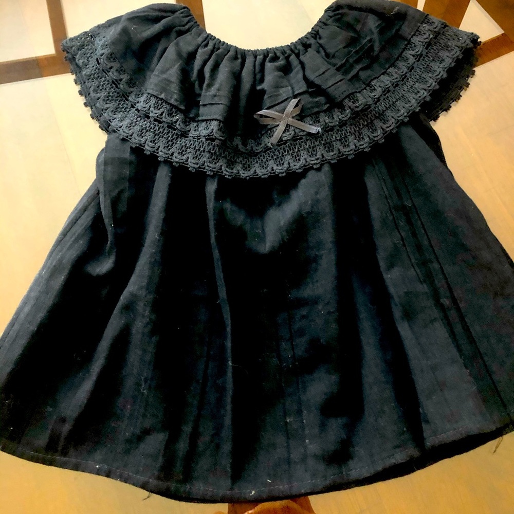 Girls Blusa Bordada 2T in Blk